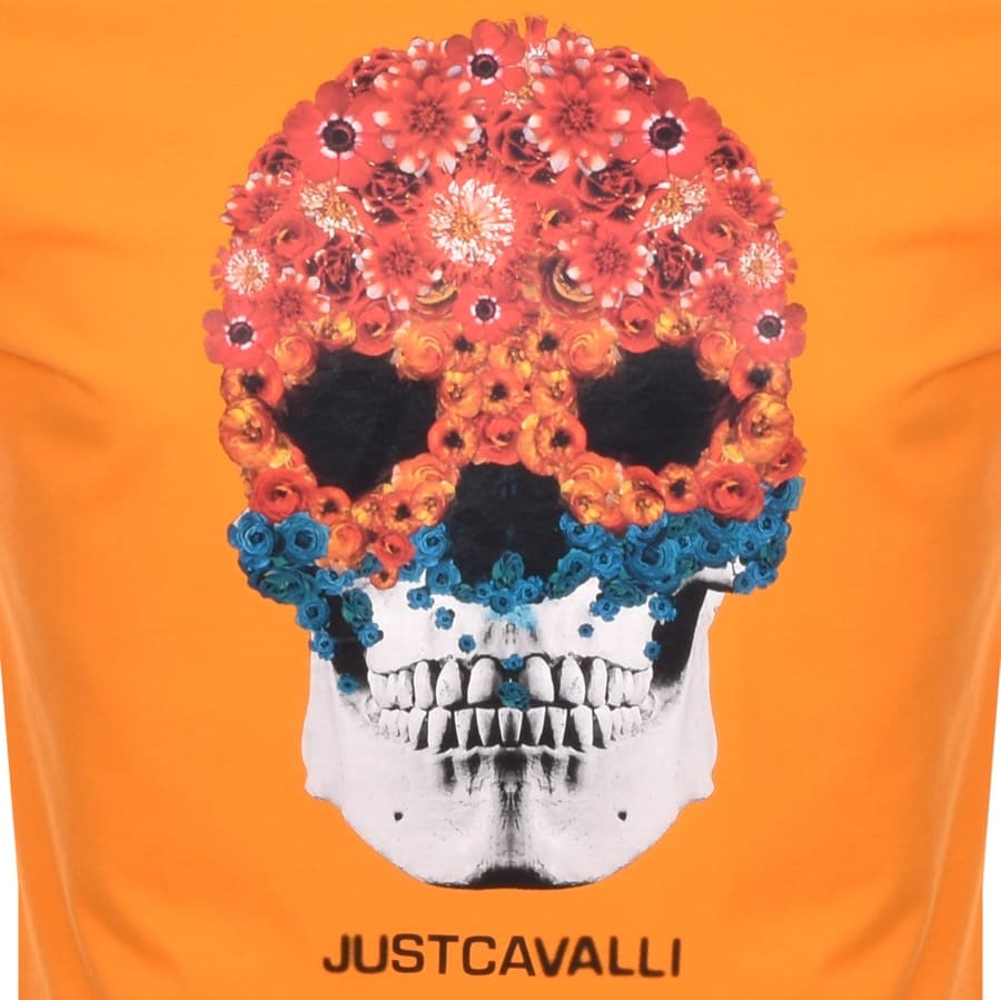 Alternative Image for ProductJust Cavalli Skull Logo T Shirt Orange3
